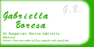 gabriella borcsa business card